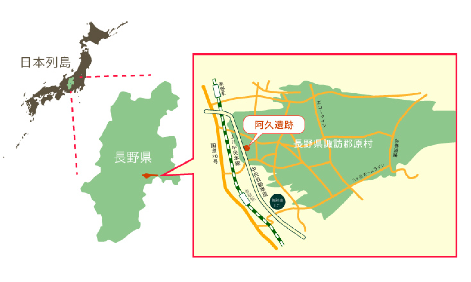 八ヶ岳西南麓地図