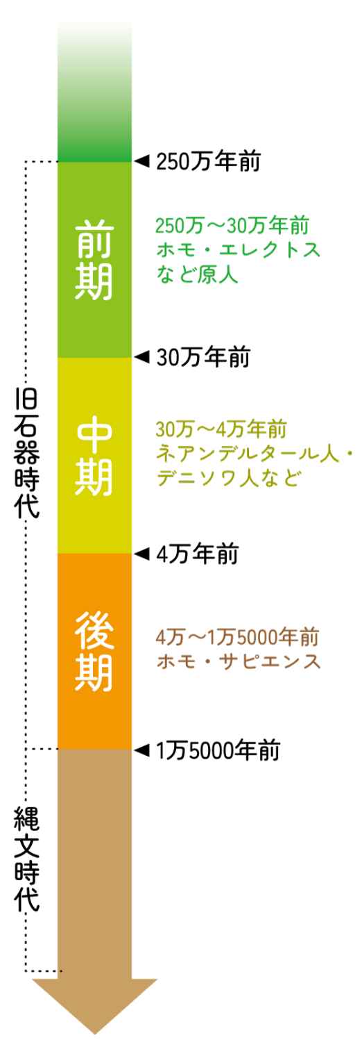 Section.1 旧石器時代の日本と諏訪 | 曽根遺跡と旧石器の狩人たち